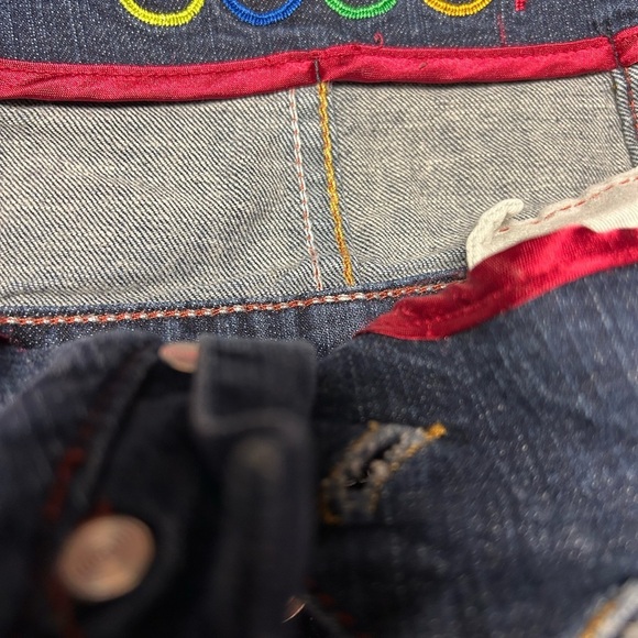 VINTAGE Coogi Jeans Womens 7/8 Blue Skinny High Rise Spell Out Pants Denim 90s - Picture 7 of 9